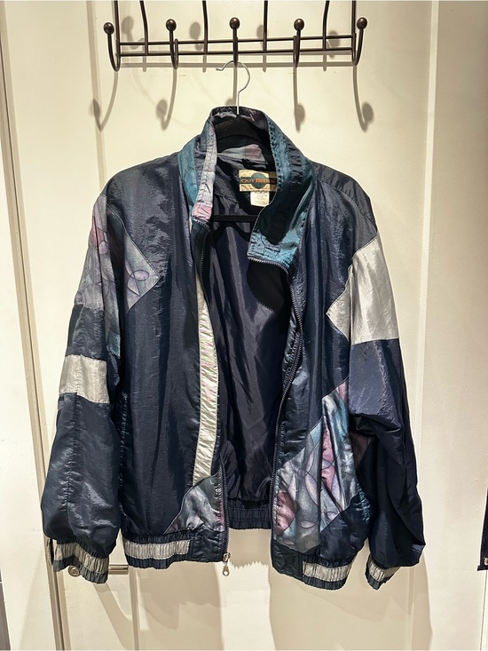 Jackets & Blazers - Vintage Navy Colorblock Windbreaker Jacket